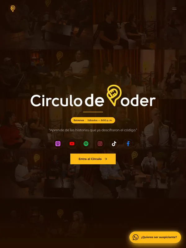 Portada de circulodepoderpodcast.com, el sitio de Círculo de Poder