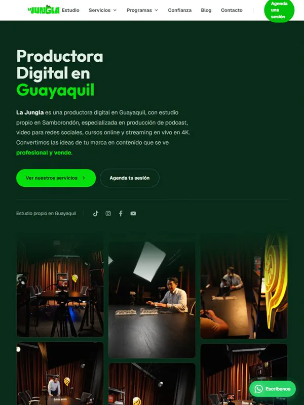 Portada de lajunglaaaaa.com, el sitio de La Jungla