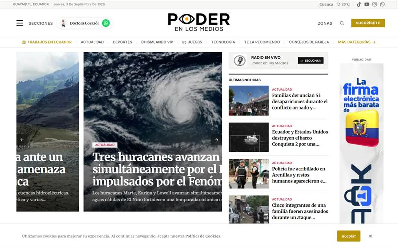 Captura de Poder en los Medios (poderenlosmedios.com) en producción